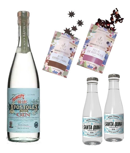 Kit Gin Tonic Apostoles Gin + 2 Botanicos Fika + 2 Tonicas