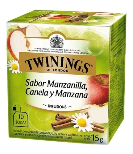 Twinings Manzanilla Canela Manzana Caja X 10 Saquitos - comprar online