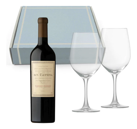 Caja Regalo Catena Cabernet Cabernet X1 + Copa Cristal X2