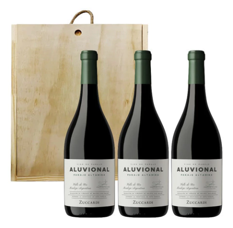 Zuccardi Aluvional Paraje Altamira Malbec Caja Madera X 3 - comprar online