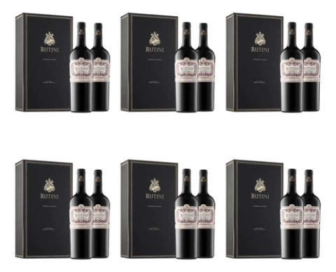 Estuche Rutini Cabernet Malbec 2 Botellas 750 Ml x 6 Un