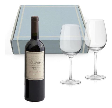 Caja Regalo Catena Cabernet Malbec con copas