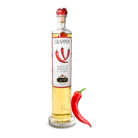 Grappa Grappepe Calabresa Con Un Peperoncino Dentro 42° Caffo - comprar online