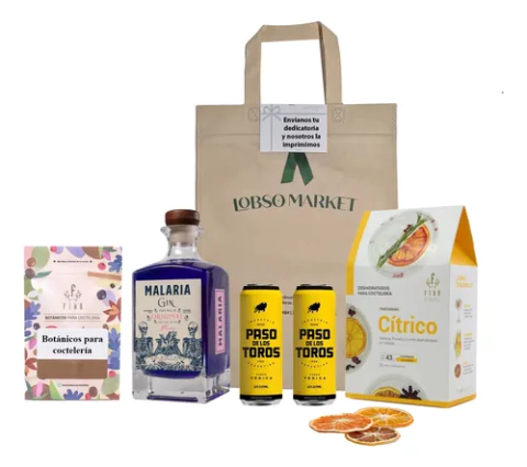 Kit Regalo Gin Tonic Gin Malaria + Tonicas + Botanicos Fika
