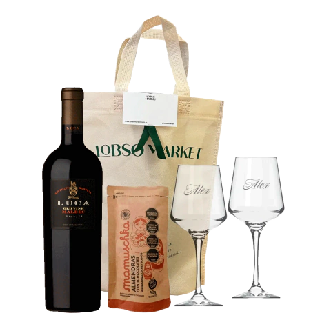 Kit Regalo Luca Malbec + Copa + Chocolate