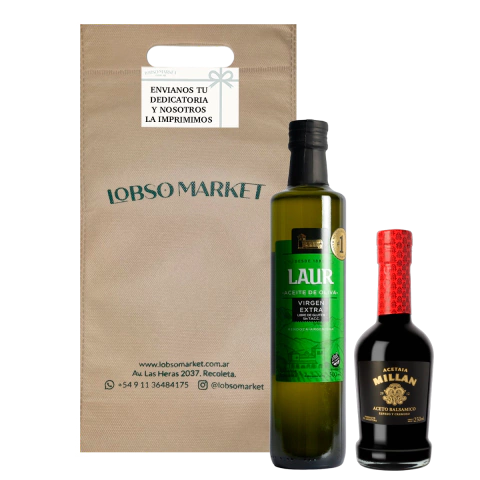 Kit Regalo Aceite De Oliva Laur + Aceto Balsamico Millan