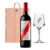 Estuche regalo Vino River Plate Banda del Alma + Copa Grabada - comprar online
