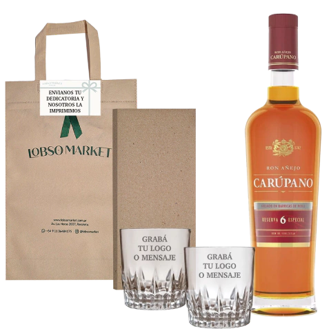 Kit Regalo Ron Carúpano 6 Años + Vasos Personalizados - comprar online