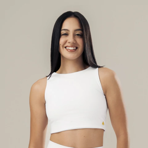 TOP FITNESS FEMININO ANA - BRANCO - comprar online