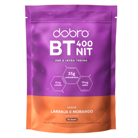 BT 400 Nitrato Beterraba 900g Sabor Laranja e Morango Dobro