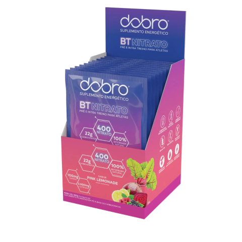 BT NITRATO VEGANO SABOR PINK LEMONADE COM CITRULINA 10 SACHES x30g