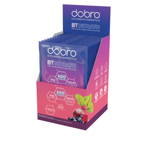 BT NITRATO VEGANO SABOR AÇAI COM TAURINA 10 SACHES x30g