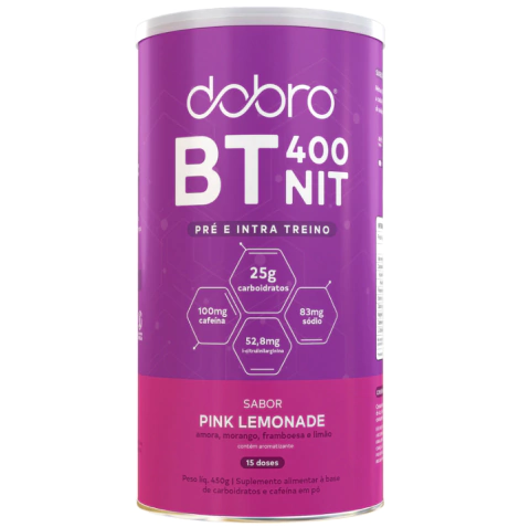 CARBOÍDRATO BT NITRATO SABOR PINK LEMONADE 450gr DOBRO