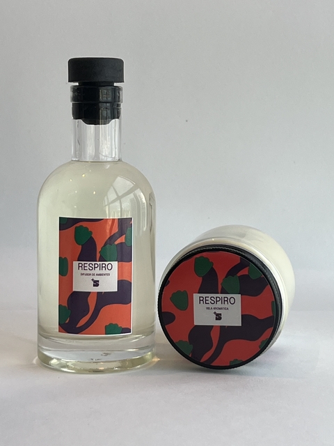 Respiro - Kit Vela aromática 190g e Difusor de ambientes 250mL - comprar online