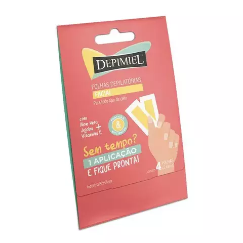 FOLHA DEPILATÓRIA FACIAL - DEPIMIEL - 4 FOLHAS