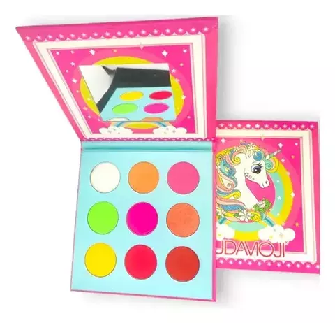 PALETA DE SOMBRAS UNICÓRNIO 9 CORES - HUDAMOJI - 11,7g