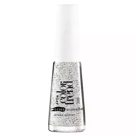 ESMALTE COLOR TREND PRATA GLITTER - AVON - 7ml