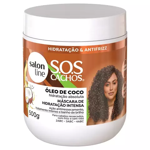 MÁSCARA SOS CACHOS OLEO DE COCO - SALON LINE - 500g