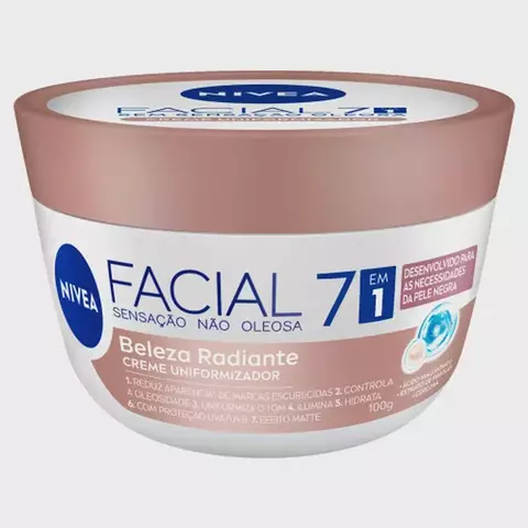 CREME UNIFORMIZADOR FACIAL 7 EM 1 BELEZA RADIANTE - NIVEA - 100g