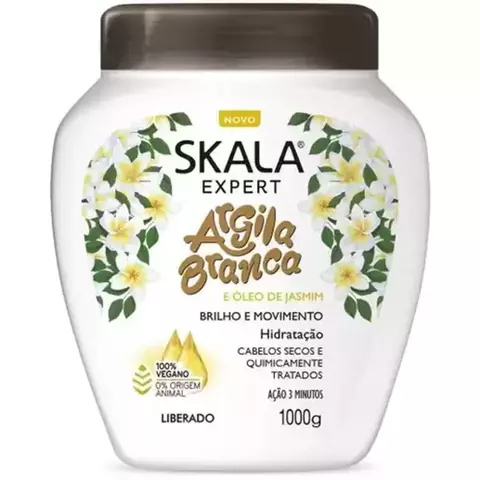 CREME DE TRAT ARGILA BRANCA - SKALA - 1kg
