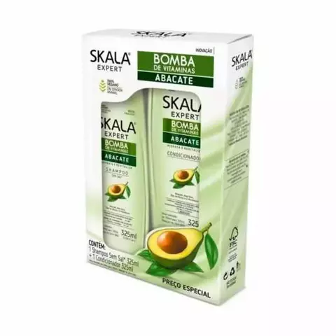 COMBO SHA+CON ABACATE - SKALA - 325ml+325ml