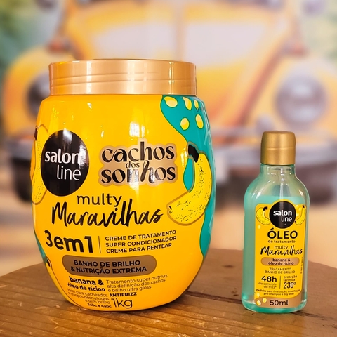 Kit Cachos dos Sonhos 3 em 1 Banana + Óleo - Salon Line