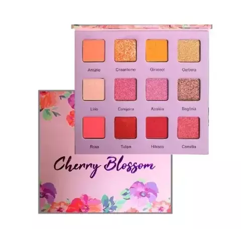 PALETA DE SOMBRAS CHERRY BLOSSOM - LUISANCE - 12 SOMBRAS