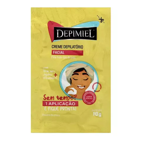 SACHÊ CREME DEPILATÓRIO FACIAL - DEPIMIEL - 10g