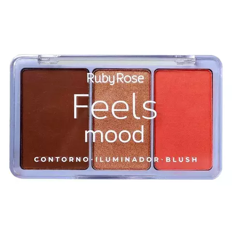 PALETA CONTORNO ILUMINADOR BLUSH HB75263 T40 I50 B110 - RUBY ROSE - 13,2g