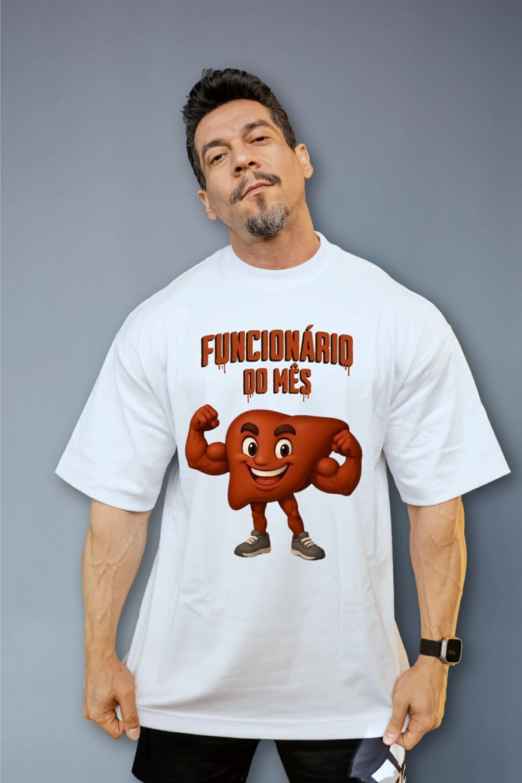 Camiseta oversized Funcionário do mês