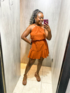 VESTIDO TRAPÉZIO BARRADO COM BABADO - comprar online