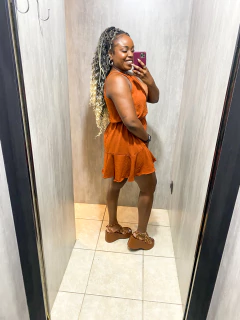 VESTIDO TRAPÉZIO BARRADO COM BABADO - Ahazza Modas