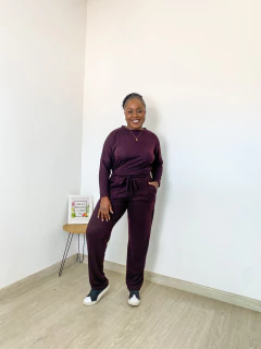 Imagem do CONJUNTO DE BLUSA MANGA LONGA E CALÇA RETA LANZINHA