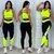 TOP CÍTRICO + LEGGING PRETA COM CÍTRICO  R$195,80