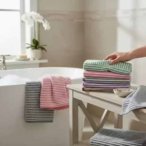 Toallon extra suave flecee rayado - comprar online