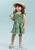 Vestido Infantil Glinny Verde Estampado - Ref.22834