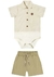Conjunto Bebe Body Camisa + Bermuda Glinny Ref.30358