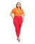 Blusa Feminina Plus Size com Manga Curta em Viscose Ref.85554- Cereja Rosa - comprar online