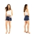 Short Jeans Feminino Via Atual Ref.3554 na internet