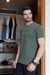 Camiseta Masculina Verde Manga Curta Natural Island Ref. 71206 na internet