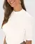 Blusa Básica Feminina Gola Alta Em Canelado De Viscose Malwee Ref:.1000085001 na internet