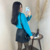 Blusa de Tricô Gola Alta Ana Gonçalves Ref. A4666 - Azul Havaí: Conforto e Estilo para o Inverno na internet