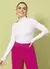 Blusa Feminina Gola Alta em Canelado Cativa C60571/a