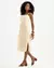 Vestido Midi em Tecido Natural Cativa Ref: C81296/A – Bege e Preto - loja online