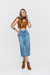 Saia Jeans Midi Assimétrica Tanise Jeans (Ref. 24135) - Michele Modas