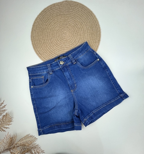 Short Jeans Azul Feminino Via Atual Ref. 3577