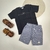 Conjunto bermuda e camiseta Infantil Menino Verão Alakazoo Ref. 39754