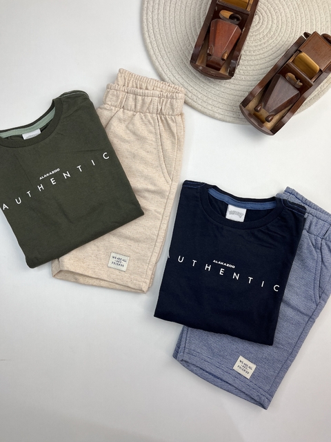 Conjunto bermuda e camiseta Infantil Menino Verão Alakazoo Ref. 39754