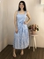 Vestido Longo Azul com Listras Michele Collection Ref. 58950 - comprar online