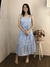 Vestido Longo Azul com Listras Michele Collection Ref. 58950 - loja online